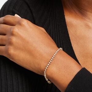 Natural Diamond Adjustable Tennis Bracelet 1/2 ct tw 10K Yellow Gold